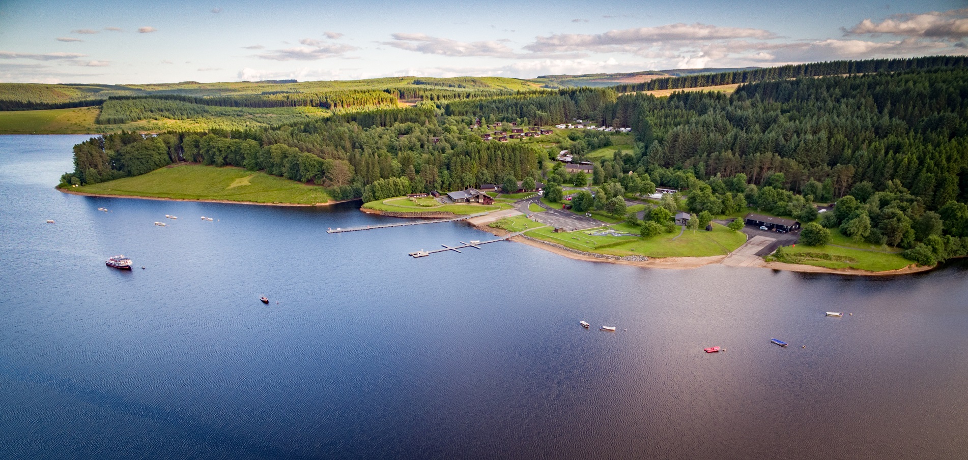 Kielder Waterside from air